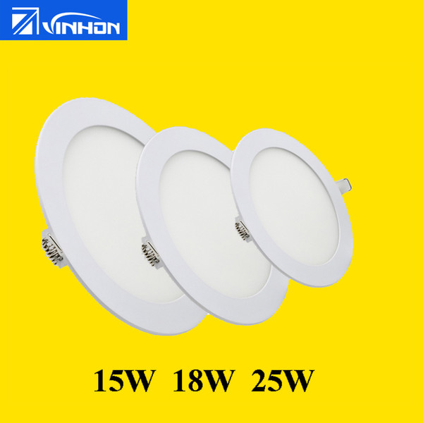 Super bright 15W/18W/24W downlight lowest price cheap Vinhon 2 pcs 2pcs LED panel light recessed round 2 pieces small order