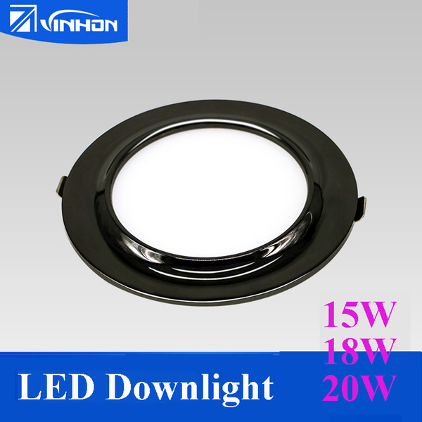 LED Downlight 15W 18W 20W Shop Light Fixture High Lumens Recessed LED Downlight Round Panel Light 2700K 4000K 6500K