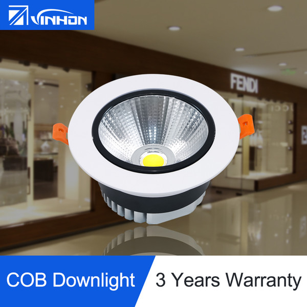 Dimmable Downlight 10W 12W 15W Recessed COB Downlight Super Bright LED Spotlight 2700K 4000K 6000K LED Lights 10pcs