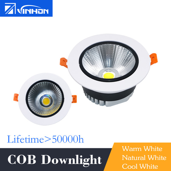 LED Downlight 20W 30W Recessed LED Downlight High Lumens COB Downlight Shop Lighting Fixture LED Spotlight 2700K 4000K 6000K