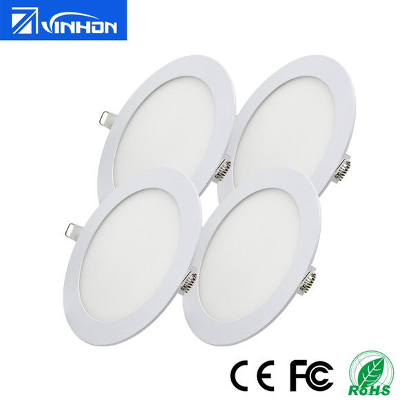 6W Dimmable LED Downlight 3W 4W 6W 9W 12W Untra Thin LED Panel Light 10pcs Round Downlight 2700K 4000K 6000K