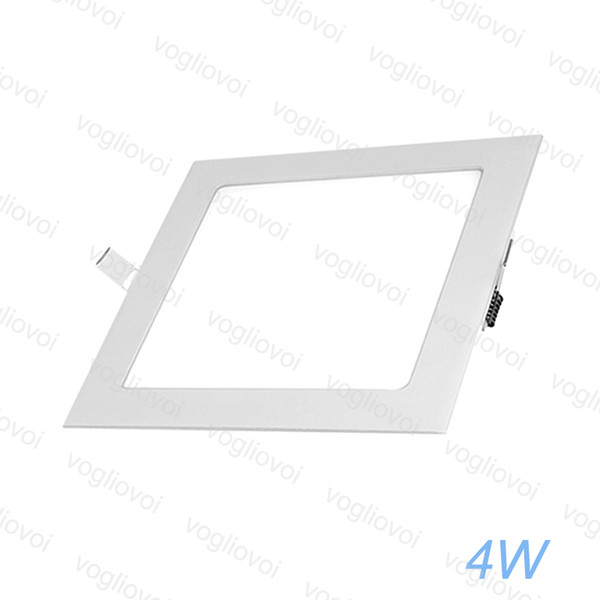 Ceiling Lights 4W AC85- 240V Aluminum Profile Acrylic Cover Side Emitting White Warn White Square Led Recessed Lamps 95mm Cut Epacket