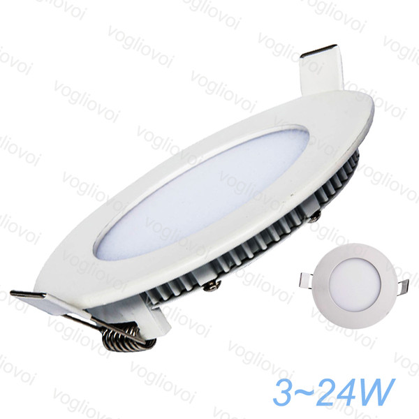 Ultra thin LED Down lights Recessed Led Ceiling Downlight 3W 4W 6W 9W Warm White Round Square Panel Light Indoor Lighting Lamps DHL