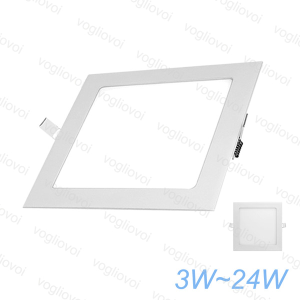 Ceiling Lights 3W 4W 6W 9W 12W 18W 24W AC85- 240V Aluminum Profile Acrylic Cover Side Emitting White Warn White Recessed lights DHL