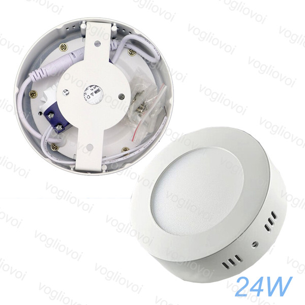 Surface Mounted Led Light 24W 300mm Face AC 85- 240V Round Aluminum Profile Pmma Acrylic Cover Side Emitting White Warm White DHL