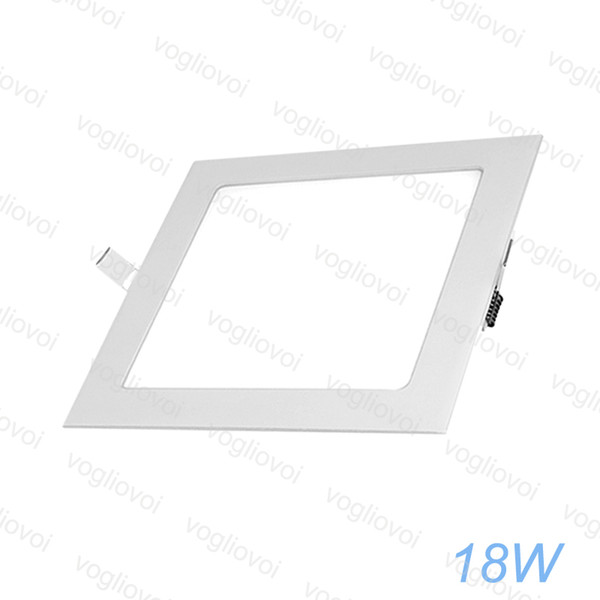 Ceiling Lights 18W AC85- 240V Aluminum Profile Acrylic Cover Side Emitting White Warn White Square Led Recessed Lamps 205mm Cut DHL