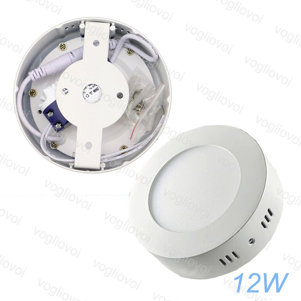 Surface Mounted Led Light 12W 172mm Face AC 85- 240V Round Aluminum Profile Pmma Acrylic Cover Side Emitting White Warm White DHL