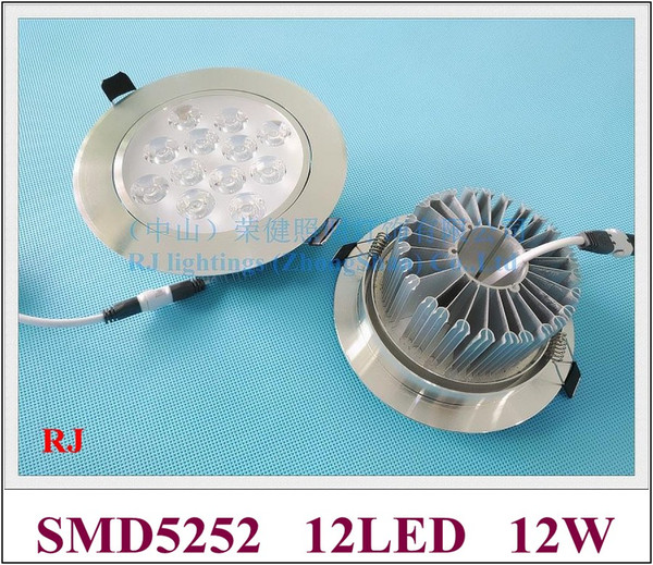 LED ceiling spot light down lamp downlight 12W comercial lighting 1300lm SMD5252 12 led 110lm/W/led AC85V-265V input CE ROHS