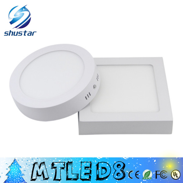 Dimmable 9W 15W 21W 25w Round / Square Led Panel Light Surface Mounted Led Downlight lighting Led ceiling spotlight AC 110-240V + Drivers