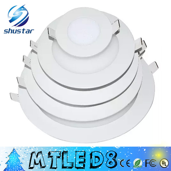 X20+ 2015 real power LED Panel Light 3W 6W 9W 12W 15W 18W Led Ceiling Recessed Grid 85-265V Downlight Ultra thin 2835 SMD Down Light Lamps