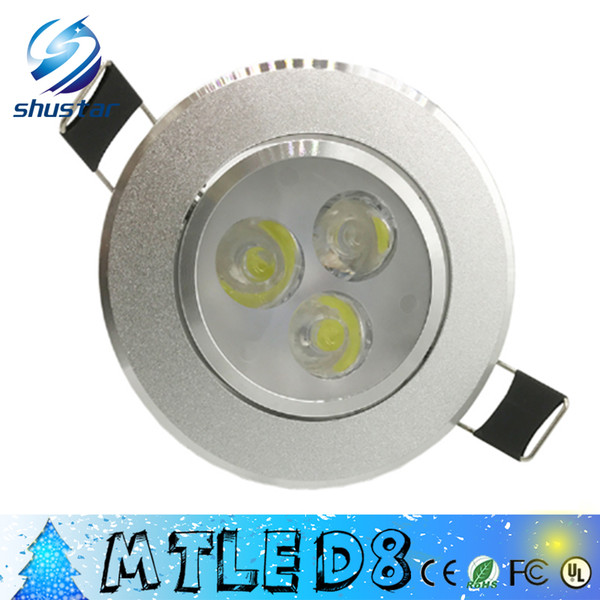 The best discount 9W 3X3W LED Recessed Ceiling Down Light 85-265V led bulbs lamps led downlights 10pcs free shipping