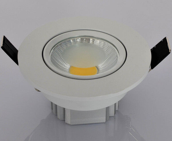 20pcs Super Bright Dimmmable COB Led Ceiling Light 7W 10W Led Recessed Down light Lamp with Driver AC85-265V Led Spot lighting