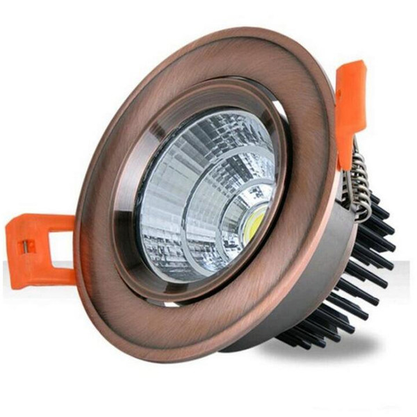 Free Shipping 7W 10W Dimmable Recessed COB led ceiling down light COB led downlamp AC85~265V With LED Driver