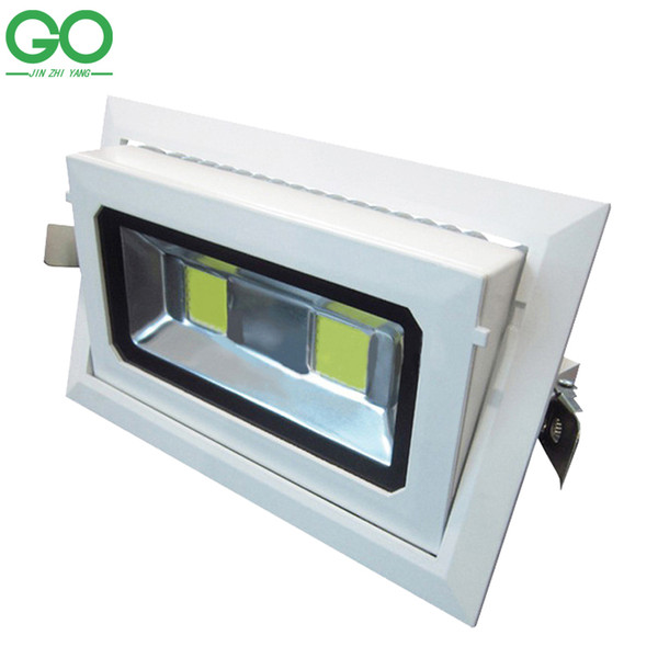 LED Downlights 50W COB Rectangular Recessed Ceiling Down Lights 130-140lm/w Rotatable Adjustable Downlight Indoor Lighting