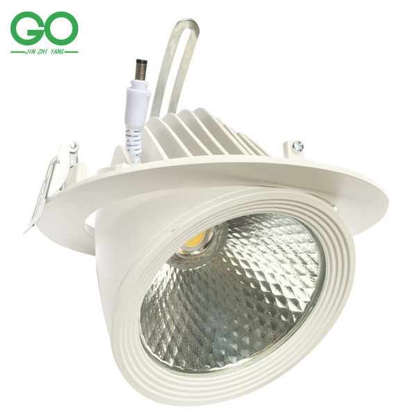 LED Downlight 30W COB Bridgelux Chip 130-140lm/w Ceiling Down Lights Rotatable Adjustable LED Trunk Light Gimbal Gimble Direction Spot Light