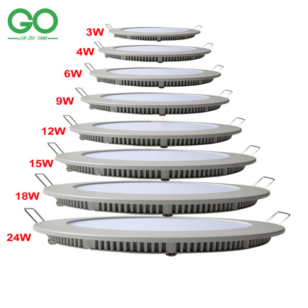 LED Round Panel Lights 3W 4W 6W 9W 12W 15W 18W 24W Surface Ceiling Recessed Downlight SMD2835 LED Ceiling Lamp Down Light Lamp