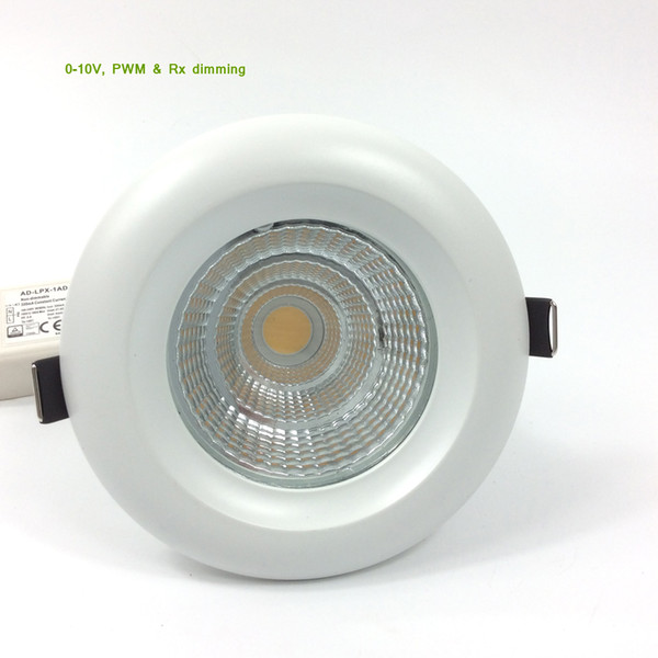 Arc Ring Aluminum Reflector 15 24 38 60 Beam Quality 9W 15W 20W COB LED Light 0-10V, PWM & Rx Dimmable Recessed Downlight