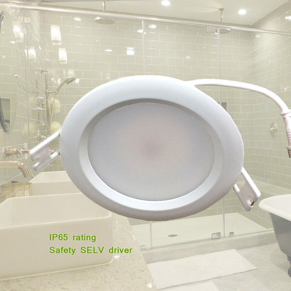 9W 15W 20W 24W Waterproof LED Downlight for Wet Location, Safety Round Recessed Dimmable Lighting Fixture wtih TUV Driver