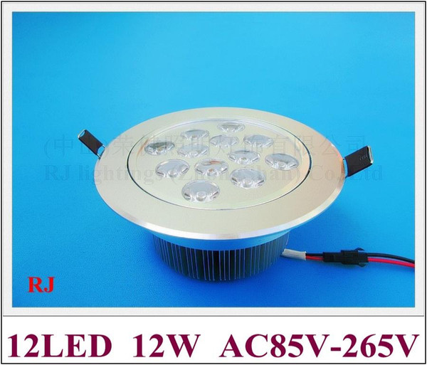 LED recessed ceiling spot light lamp 12W LED down light LED downlight spotlight 12W AC85-265V aluminum CE 12*1W round