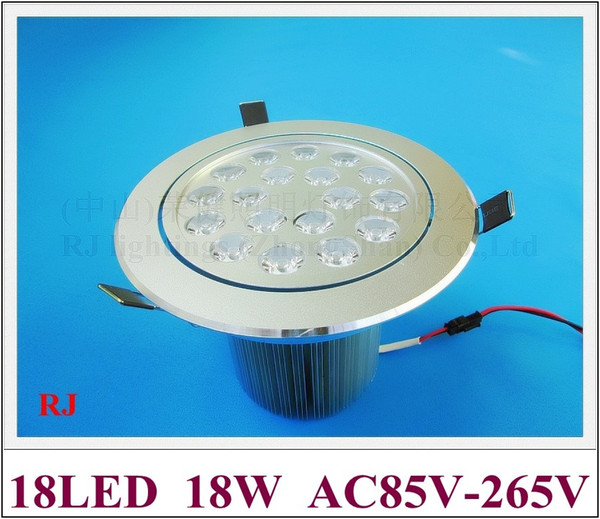 high power LED ceiling spot light 18W LED downlight down light LED spot light spotlight 18*1W AC85-265V aluminum CE ROHS