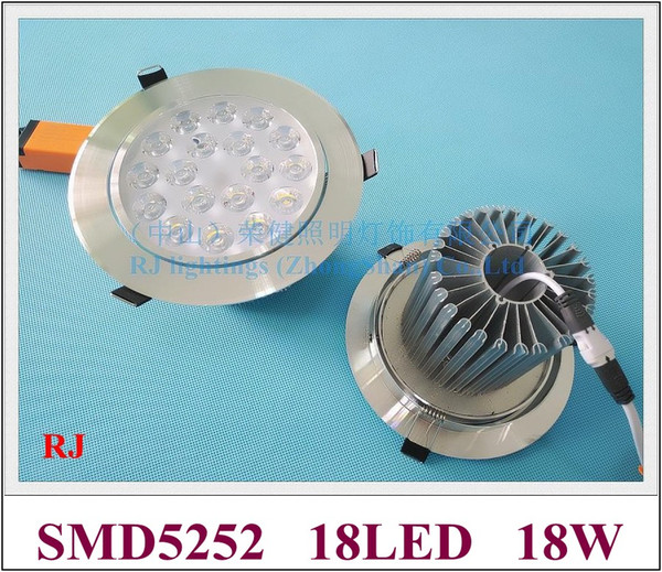 LED ceiling spot light down lamp downlight 18W 1900lm SMD5252 18led 18*1W 18W 110lm/W/led AC85V-265V high bright new design