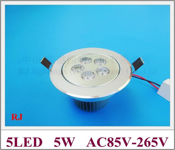 LED ceiling spot light 5W LED downlight LED recessed ceiling light lamp AC 85-265V 450lm two years warranty aluminum CE