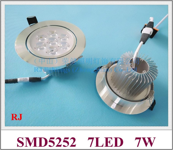 LED ceiling spot light down lamp downlight 7W 770lm new design 2017 SMD5252 7led 7W 110lm/W AC85-265V input CE ROHS