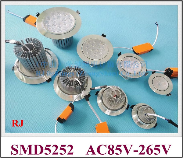 LED ceiling spot light down lamp downlight comercial lighting 3W 5W 7W 9W 12W 15W 18W 21W 24W new design 2017 SMD5252 110lm/W