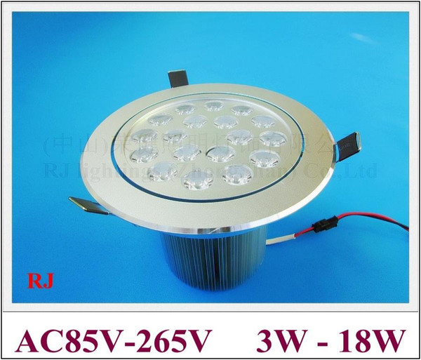 LED recessed ceiling spot light down lamp light downlight AC85-265V 3W 5W 7W 9W 12W 15W 18W CE ROHS aluminum high bright