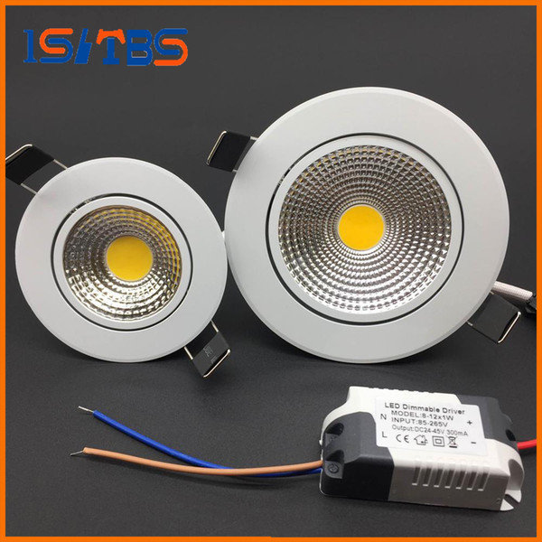 Dimmable Led downlight light COB Ceiling Spot Light 3w 5w 7w 12w 85-265V ceiling recessed Lights Indoor Lighting