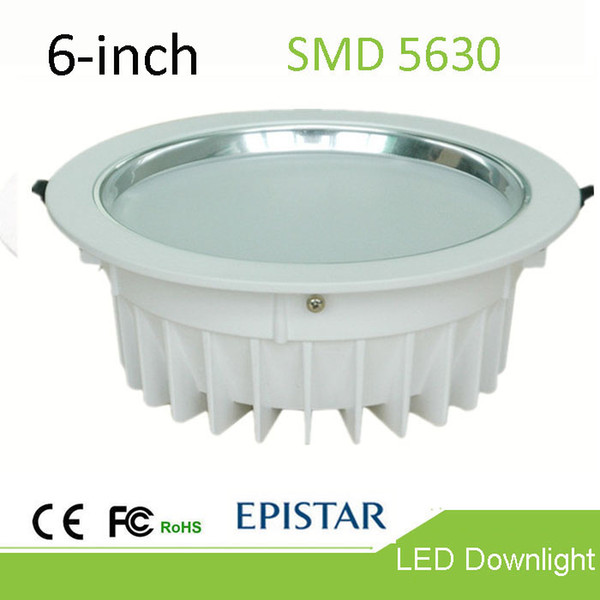 High-end Epistar SMD5630 6-inch 15W 18W Integration LED downlight die-casting showroom LED ceiling lamp warranty for three years high lumens