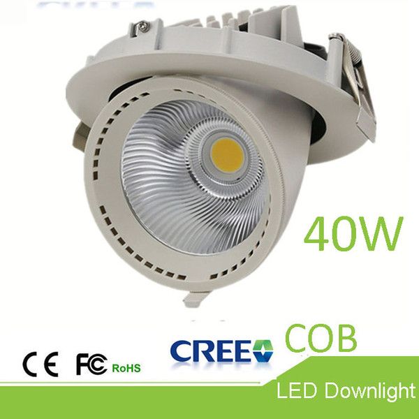 High-end CREE led COB tuck lights 40W Hall Lighting surface mounted Folding downlight die-casting led ceiling lamp cupboard indoor lightings