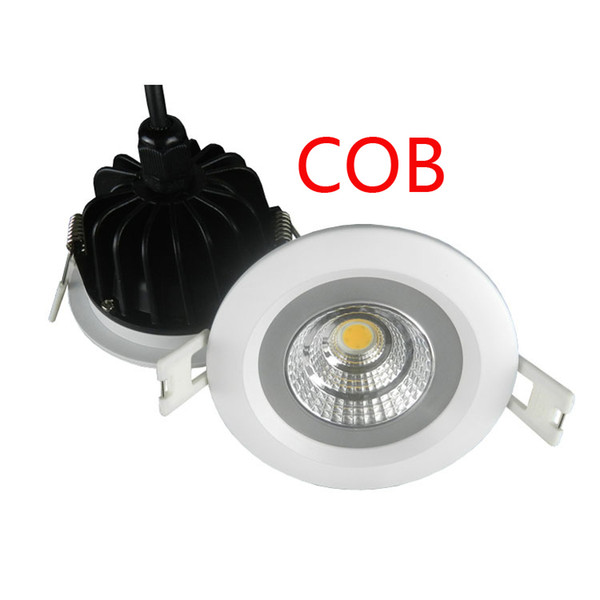 High- end 5w 7w 9w 12w COB LED Ceiling down Light round Recessed Led Downlight IP65 Waterproof AC85-265V home decor lighting down light bulb