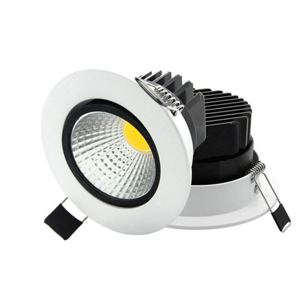 Super Bright Recessed Round LED Dimmable Downlight COB 5W 7W 9W 12W LED Spot Light LED Decoration Ceiling Lamp AC110V 220V