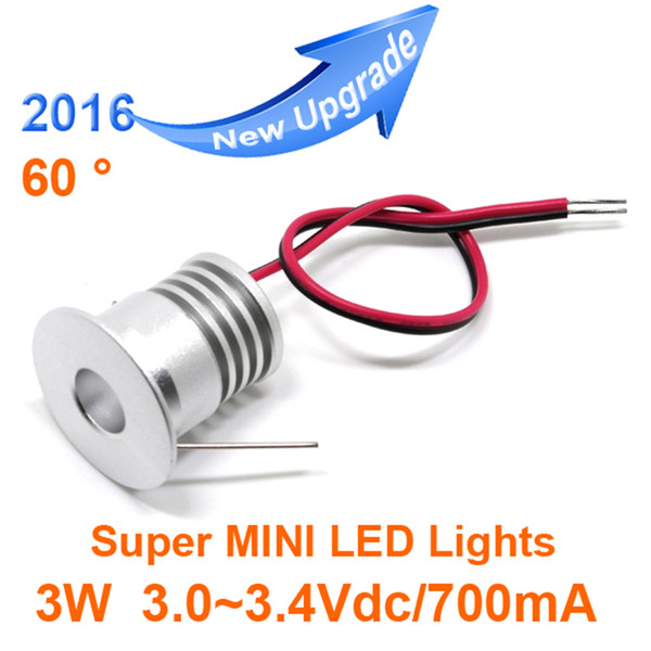 12pcs/lot Mini led downlight 3W cabinet lamp 100D hole 23mm input current 3-3.4V/300-350mA