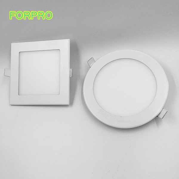 Ultra thin LED downlight Panel Lights 3W 4W 6W 9W 12W Round/Suqare Recessed Ceiling lamps AC110V-240V with LED Driver