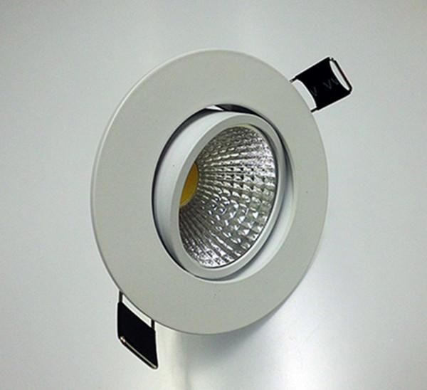 10pcs/lot New 5W 7W COB led Downlights Adjustable angle Recessed led Ceiling Non dimmable Cool/Warm White AC110V-240V