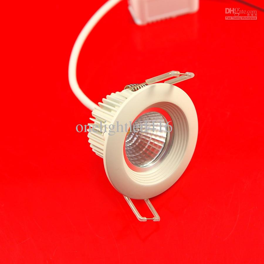 DHL Free Shipping COB 5W warm white/cool white Recessed LED Downlight LED Bulb Lamp AC85~265V