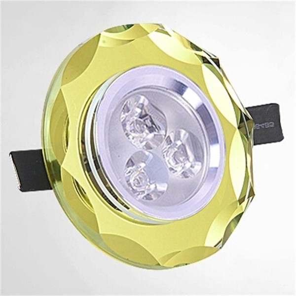 Laciness Crystal LED Downlight Spot Light Ceiling Light 8 Colors AC85-265V 3W Epistar Chip for Cabinet Indoor Home Decoration