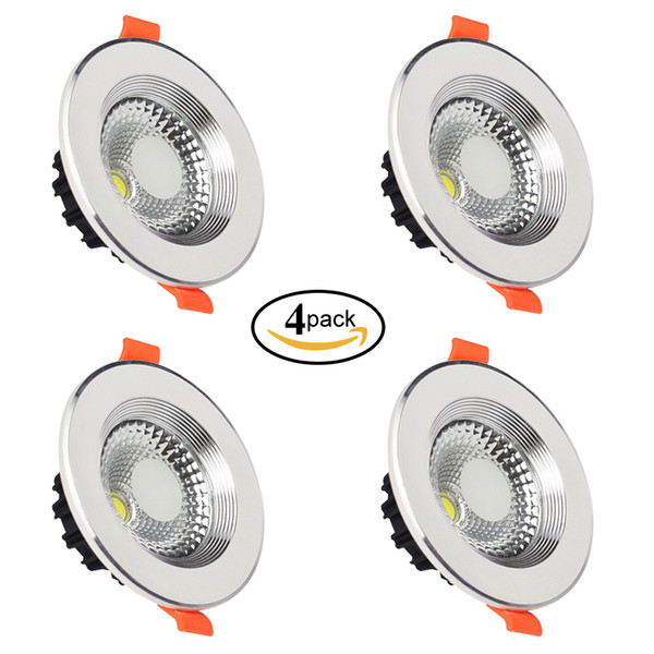 Allato Lighting 4 Inch Recessed LED Downlight 5W CRI90+ 2700K 3000K 4000K 6000K Canless Ceiling Bulbs Retrofit Kit for Home Hotel Showcase