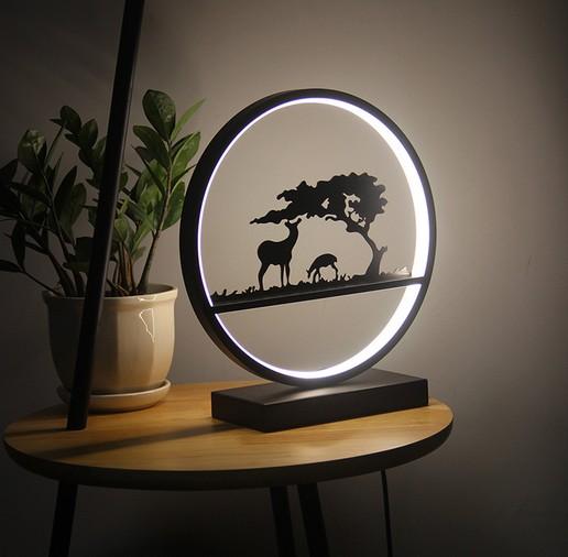 18WLED lamp eye adjustable light bedside lamp bedroom art living room minimalist modern creative children's room deer light