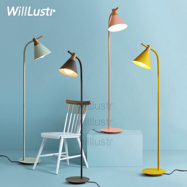 Willlustr modern design wood Floor Lamp nordic Lighting macaron color Lamps sitting room Bedroom Study Room hotel hall sofa side floor light