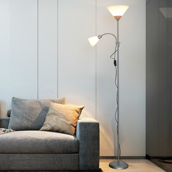 Modern nordic design 2 lights night Floor Lamp stand Living Room adjustable Hotel Lighting E27 LED AC 110V 220V For Bedroom home