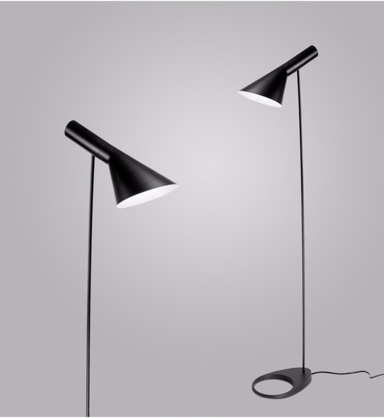 Post-modern Design iron AJ Floor Lamp Black/White Metal Stand Light for bar Living Room/Bedroom E27 LED Bulb