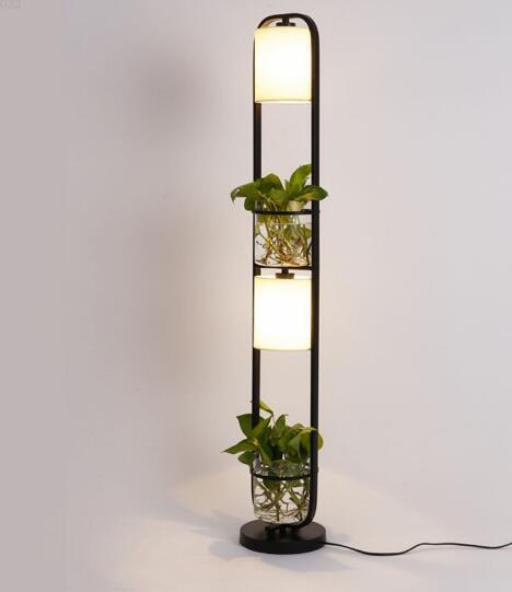 New modern art Creative plants plasscloth standing light for office, cafe, restaurant, lamps and lanterns floor lamp