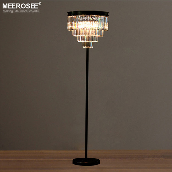 New Arrival Floor Lamp Crystal Standing Light Fixture Cristal Candelabra Stand Lustre for Living room Dining Bedroom Cafe Hotel