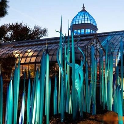 Elegant New Murano Glass Reeds for Garden Art Decoration Custom Made Hand Blown Glass Sculpture 90cm 120cm 150cm