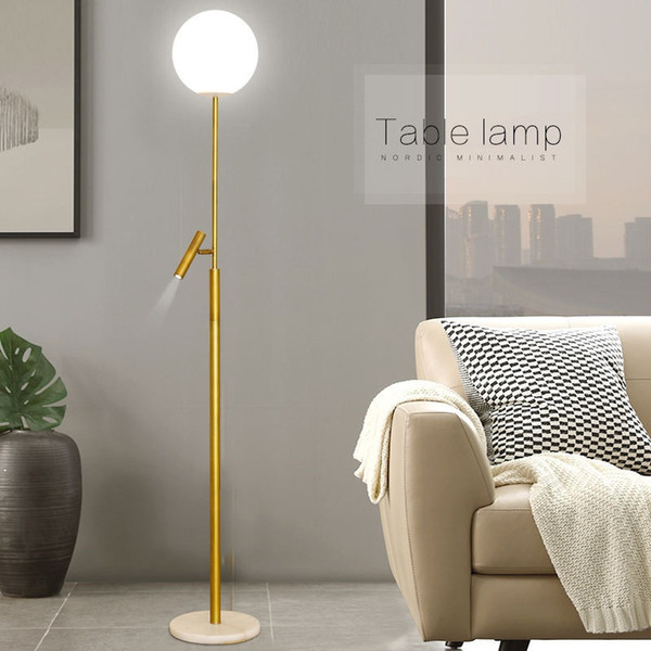 Postmodern Floor Light Creative Glass Ball Living Room Floor Lamp Art Bedside Bedroom Nordic Designer Marble Floor Lamp