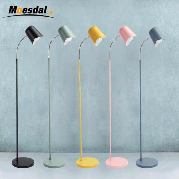 Hot Nordic classic creative living room bedroom study desk floor light Macaron wrought iron vertical floor lamp