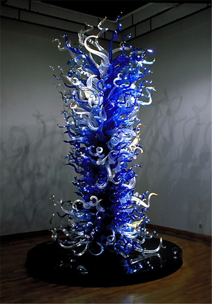 Dale Chihuly Style Customized Colored Blown Glass Sculpture Villa and Hotel Decor Glass Floor Lamps Modern Art Glass Sculpture